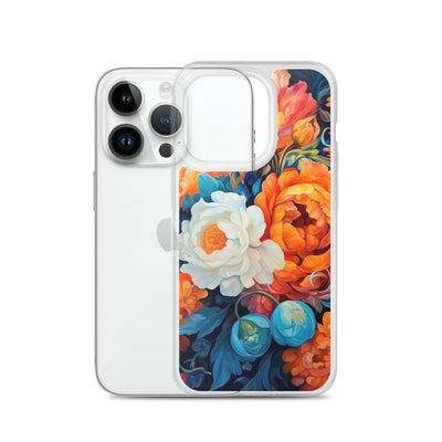 Bunte Blumen - Schöne Malerei - iPhone Schutzhülle (durchsichtig) camping xxx