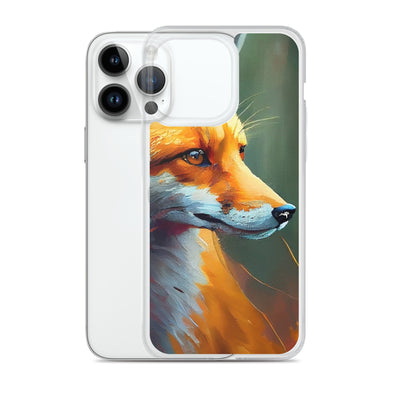 Fuchs - Ölmalerei - Schönes Kunstwerk - iPhone Schutzhülle (durchsichtig) camping xxx