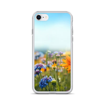 Foto von Blumen im Sonnenschein - Nahaufnahme - iPhone Schutzhülle (durchsichtig) camping xxx iPhone 7 8