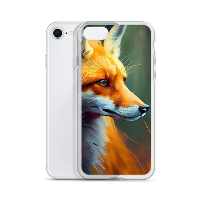 Fuchs - Ölmalerei - Schönes Kunstwerk - iPhone Schutzhülle (durchsichtig) camping xxx