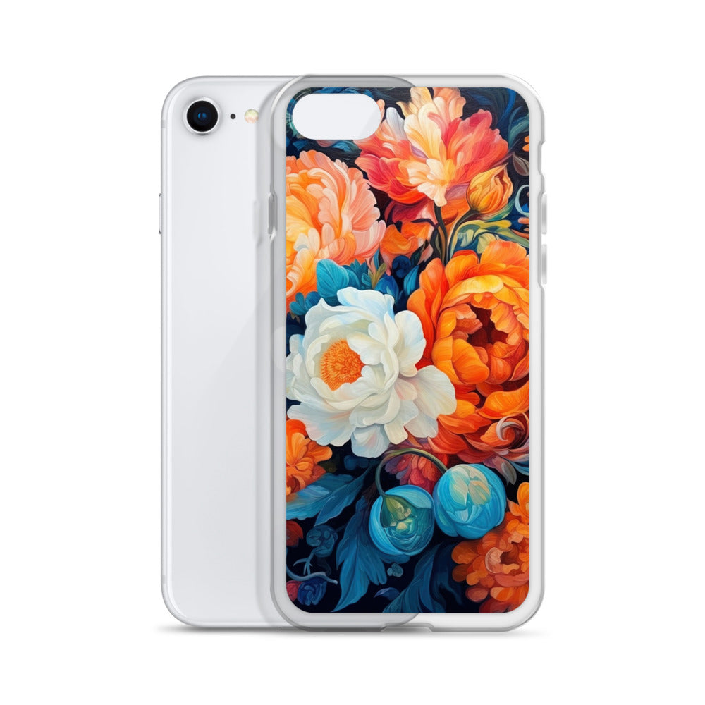 Bunte Blumen - Schöne Malerei - iPhone Schutzhülle (durchsichtig) camping xxx