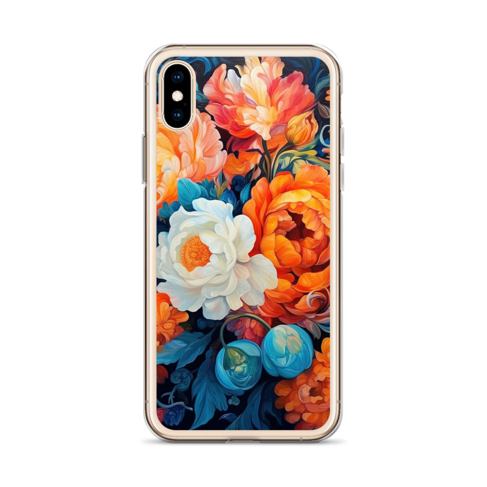 Bunte Blumen - Schöne Malerei - iPhone Schutzhülle (durchsichtig) camping xxx