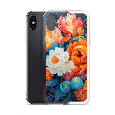 Bunte Blumen - Schöne Malerei - iPhone Schutzhülle (durchsichtig) camping xxx