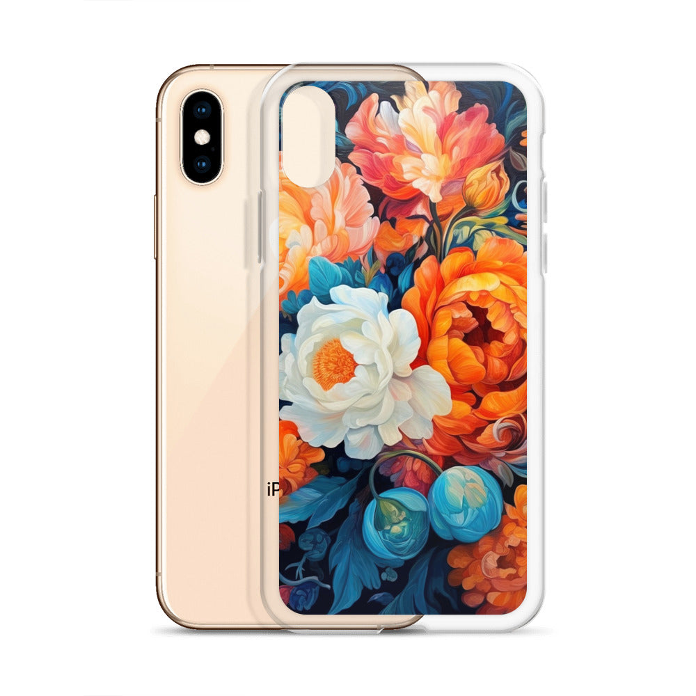 Bunte Blumen - Schöne Malerei - iPhone Schutzhülle (durchsichtig) camping xxx