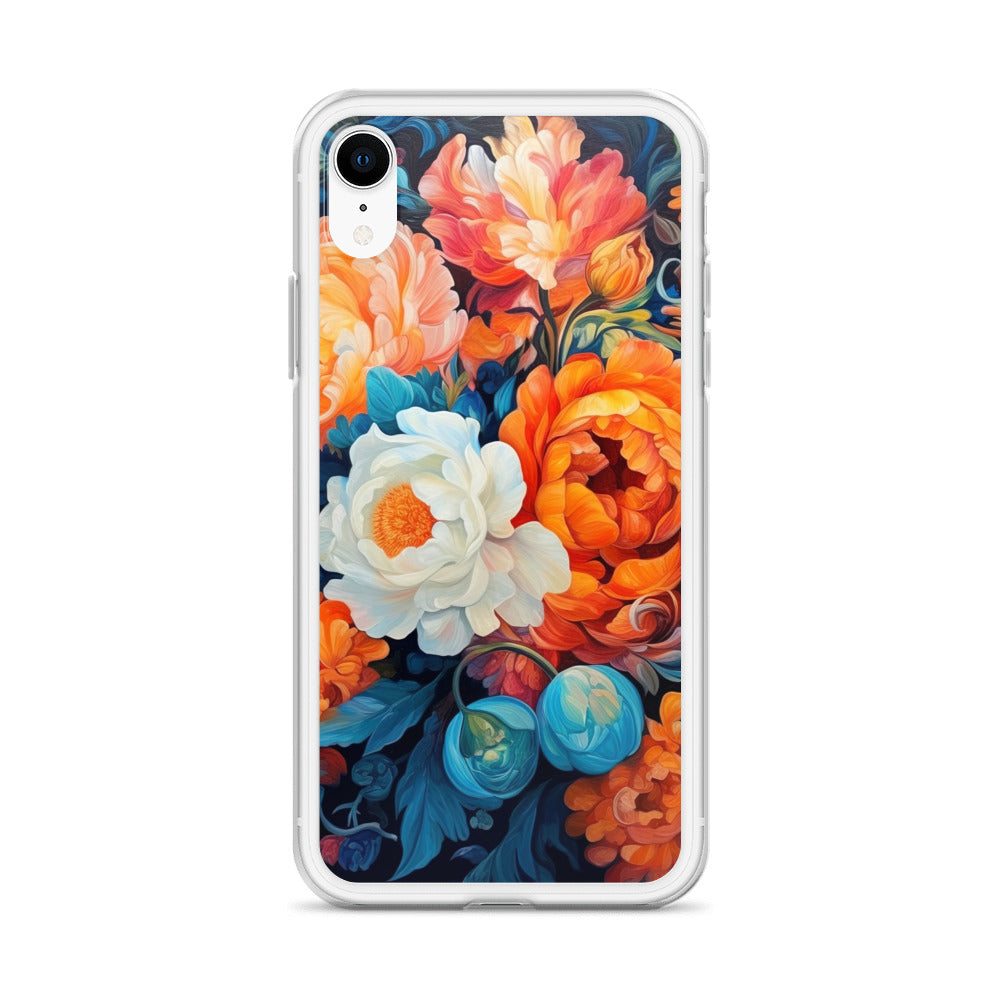 Bunte Blumen - Schöne Malerei - iPhone Schutzhülle (durchsichtig) camping xxx