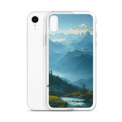 Gebirge, Wald und Bach - iPhone Schutzhülle (durchsichtig) berge xxx