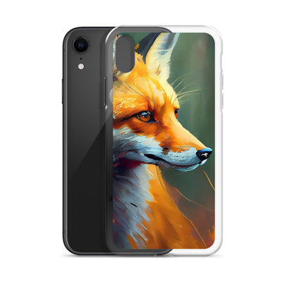 Fuchs - Ölmalerei - Schönes Kunstwerk - iPhone Schutzhülle (durchsichtig) camping xxx