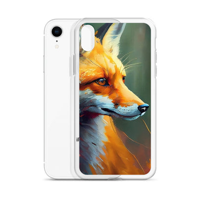 Fuchs - Ölmalerei - Schönes Kunstwerk - iPhone Schutzhülle (durchsichtig) camping xxx