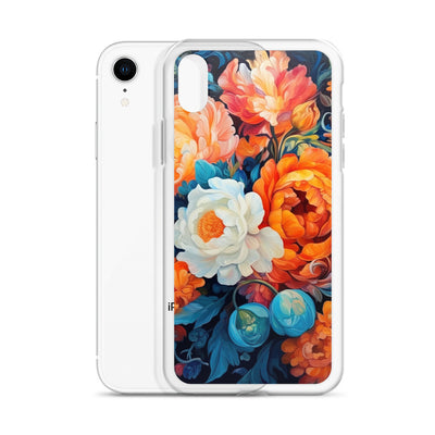 Bunte Blumen - Schöne Malerei - iPhone Schutzhülle (durchsichtig) camping xxx