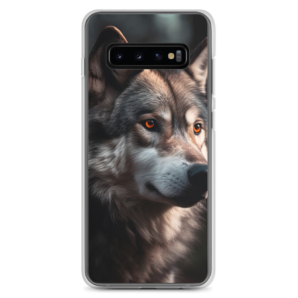 Wolf Porträt - Fotorealistische Malerei - Samsung Schutzhülle (durchsichtig) camping xxx Samsung Galaxy S10+