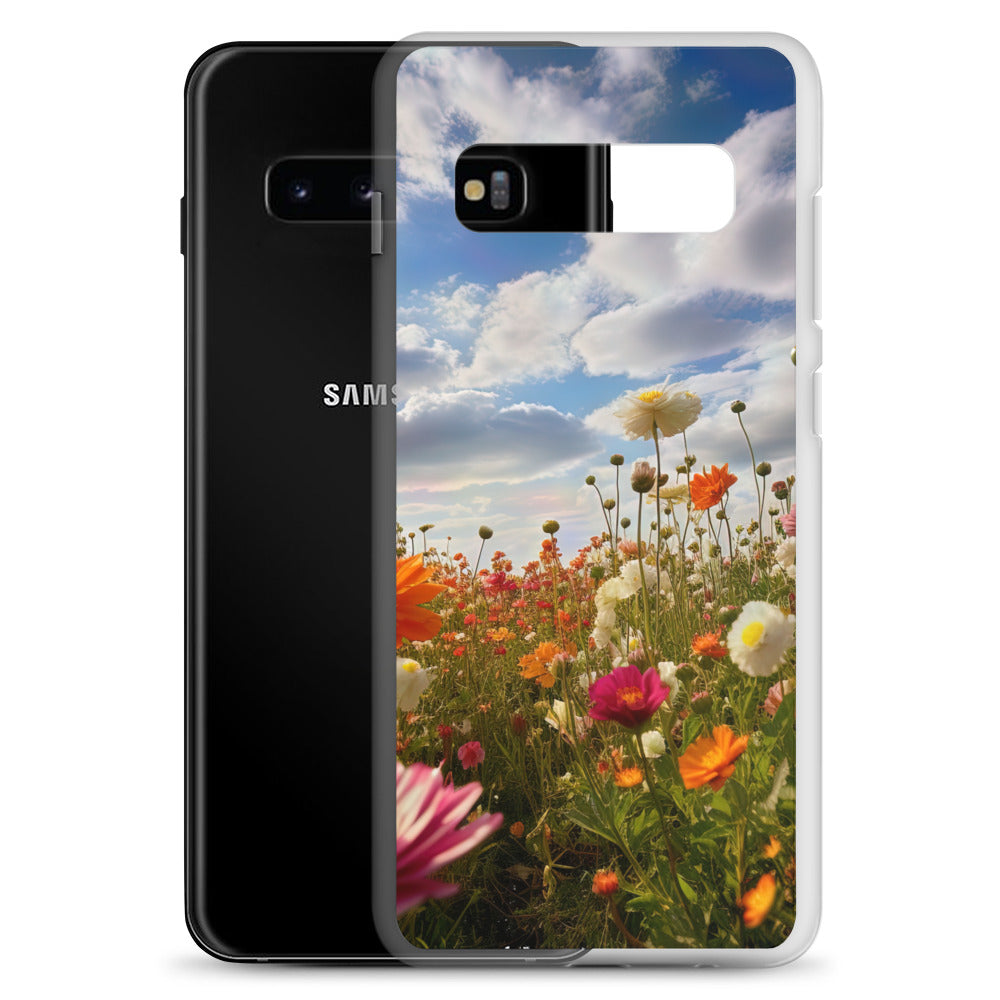 Blumenfeld und Sonnenschein - Samsung Schutzhülle (durchsichtig) camping xxx