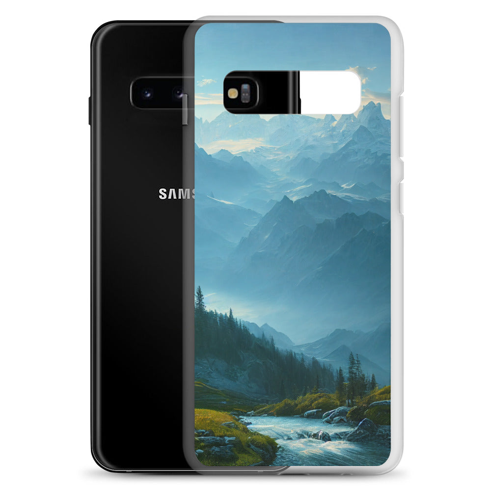 Gebirge, Wald und Bach - Samsung Schutzhülle (durchsichtig) berge xxx