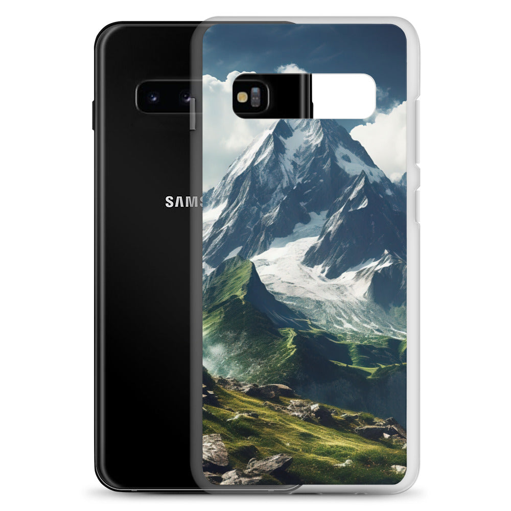 Gigantischer Berg - Landschaftsmalerei - Samsung Schutzhülle (durchsichtig) berge xxx