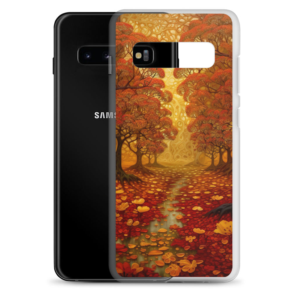 Wald im Herbst und kleiner Bach - Samsung Schutzhülle (durchsichtig) camping xxx