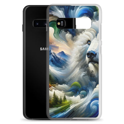 Abstrakte Alpen & Eisbär Kunst in dynamischen Farben - Samsung Schutzhülle (durchsichtig) camping xxx yyy zzz