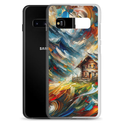 Expressionistisches Farbchaos der Alpen und Schönheit der Berge - Abstrakt - Samsung Schutzhülle (durchsichtig) berge xxx yyy zzz