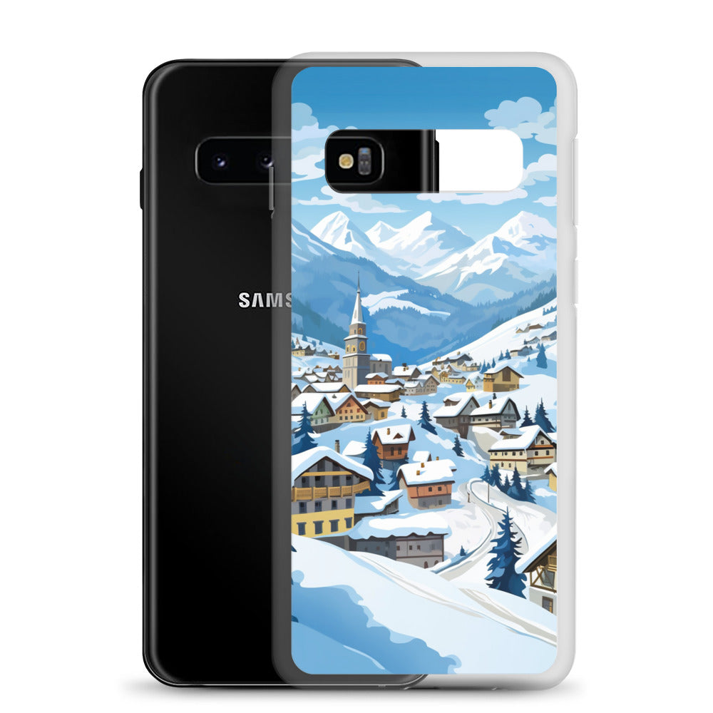 Kitzbühl - Berge und Schnee - Landschaftsmalerei - Samsung Schutzhülle (durchsichtig) ski xxx