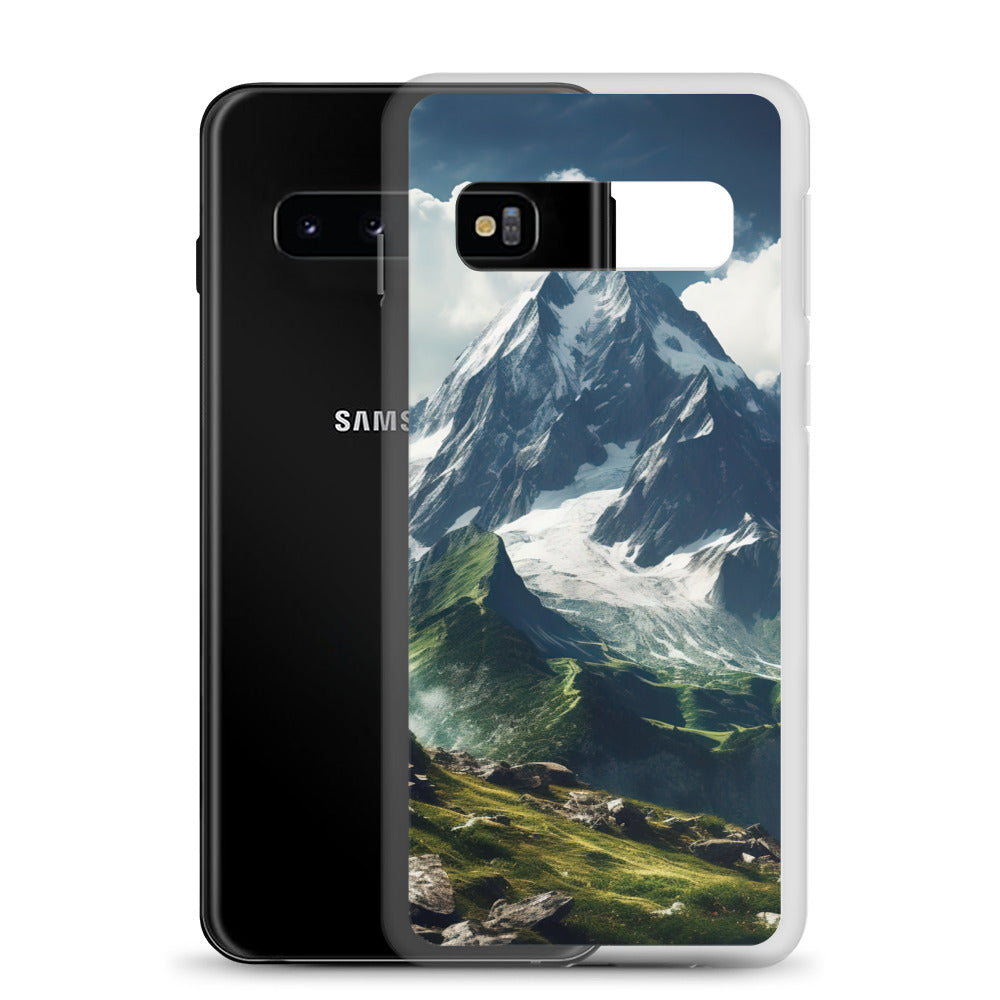 Gigantischer Berg - Landschaftsmalerei - Samsung Schutzhülle (durchsichtig) berge xxx