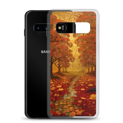 Wald im Herbst und kleiner Bach - Samsung Schutzhülle (durchsichtig) camping xxx