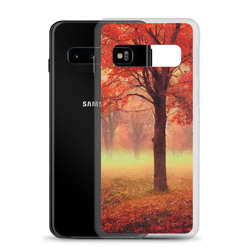 Wald im Herbst - Rote Herbstblätter - Samsung Schutzhülle (durchsichtig) camping xxx