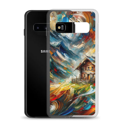 Expressionistisches Farbchaos der Alpen und Schönheit der Berge - Abstrakt - Samsung Schutzhülle (durchsichtig) berge xxx yyy zzz