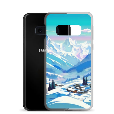 Berge und Schnee - Landschaft - Samsung Schutzhülle (durchsichtig) ski xxx