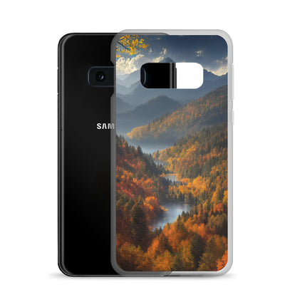 Berge, Wald und Nebel - Malerei - Samsung Schutzhülle (durchsichtig) berge xxx