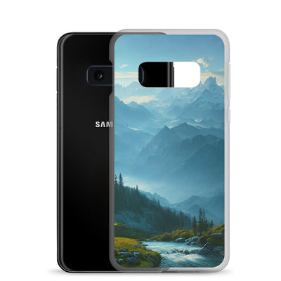 Gebirge, Wald und Bach - Samsung Schutzhülle (durchsichtig) berge xxx