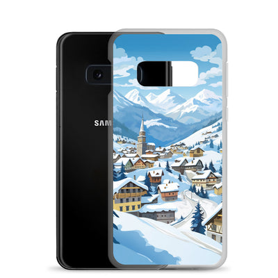 Kitzbühl - Berge und Schnee - Landschaftsmalerei - Samsung Schutzhülle (durchsichtig) ski xxx