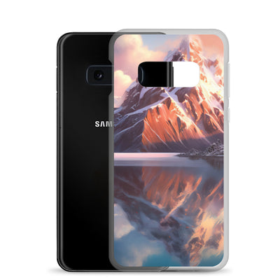 Berg und Bergsee - Landschaftsmalerei - Samsung Schutzhülle (durchsichtig) berge xxx