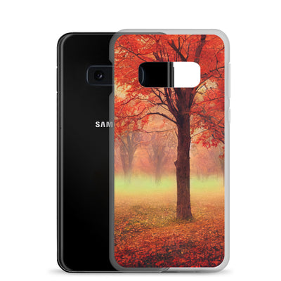 Wald im Herbst - Rote Herbstblätter - Samsung Schutzhülle (durchsichtig) camping xxx