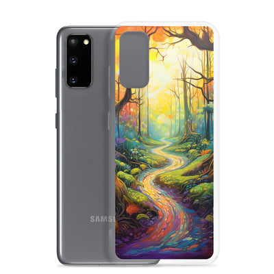 Wald und Wanderweg - Bunte, farbenfrohe Malerei - Samsung Schutzhülle (durchsichtig) camping xxx