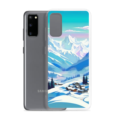 Berge und Schnee - Landschaft - Samsung Schutzhülle (durchsichtig) ski xxx