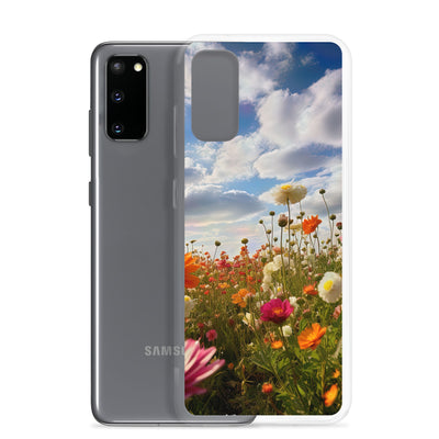 Blumenfeld und Sonnenschein - Samsung Schutzhülle (durchsichtig) camping xxx