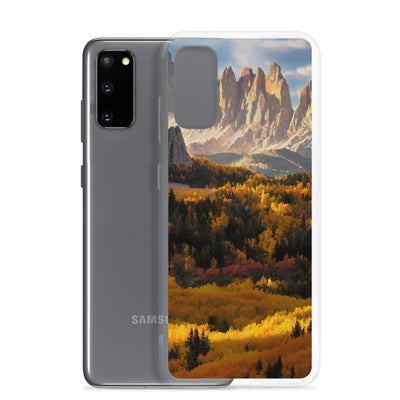 Dolomiten Berge - Malerei - Samsung Schutzhülle (durchsichtig) berge xxx