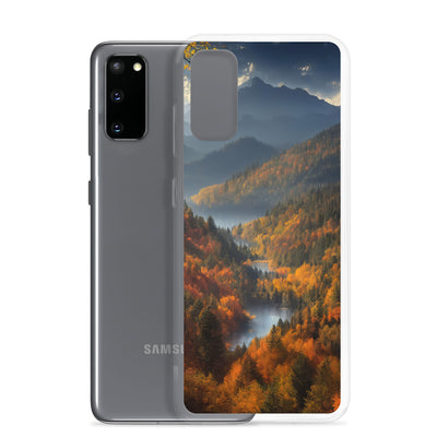 Berge, Wald und Nebel - Malerei - Samsung Schutzhülle (durchsichtig) berge xxx