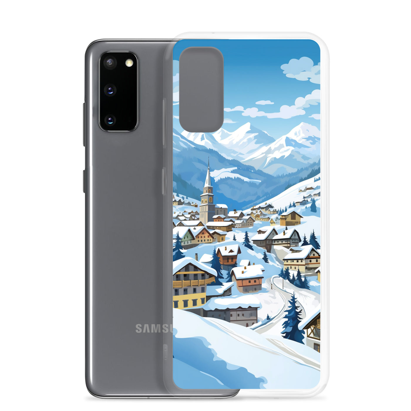 Kitzbühl - Berge und Schnee - Landschaftsmalerei - Samsung Schutzhülle (durchsichtig) ski xxx