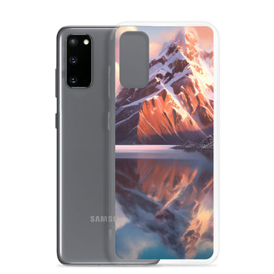 Berg und Bergsee - Landschaftsmalerei - Samsung Schutzhülle (durchsichtig) berge xxx