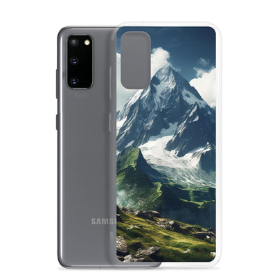 Gigantischer Berg - Landschaftsmalerei - Samsung Schutzhülle (durchsichtig) berge xxx