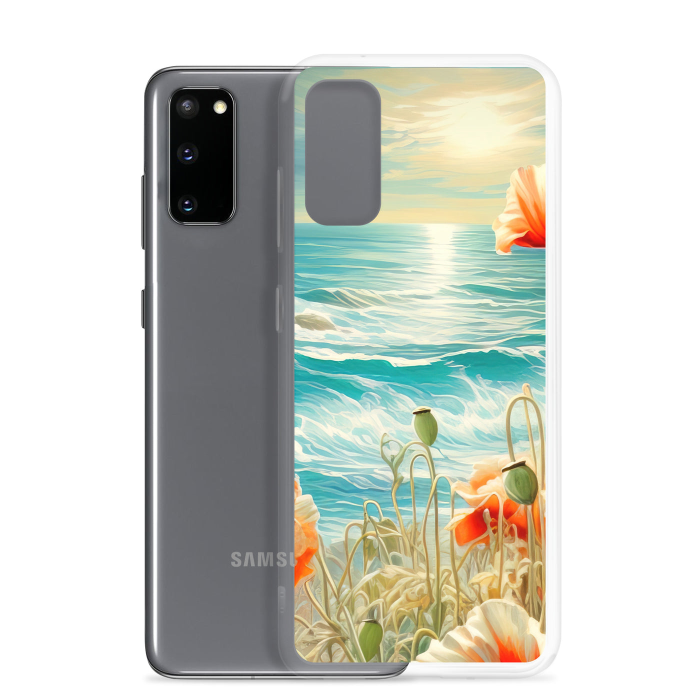 Blumen, Meer und Sonne - Malerei - Samsung Schutzhülle (durchsichtig) camping xxx