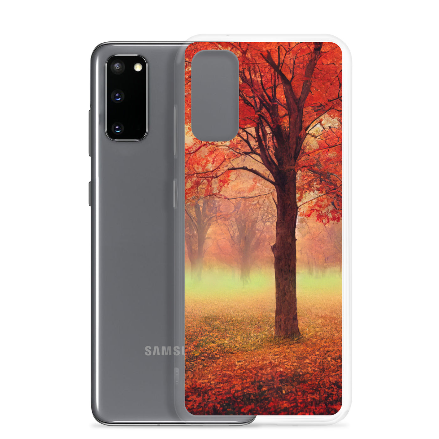 Wald im Herbst - Rote Herbstblätter - Samsung Schutzhülle (durchsichtig) camping xxx