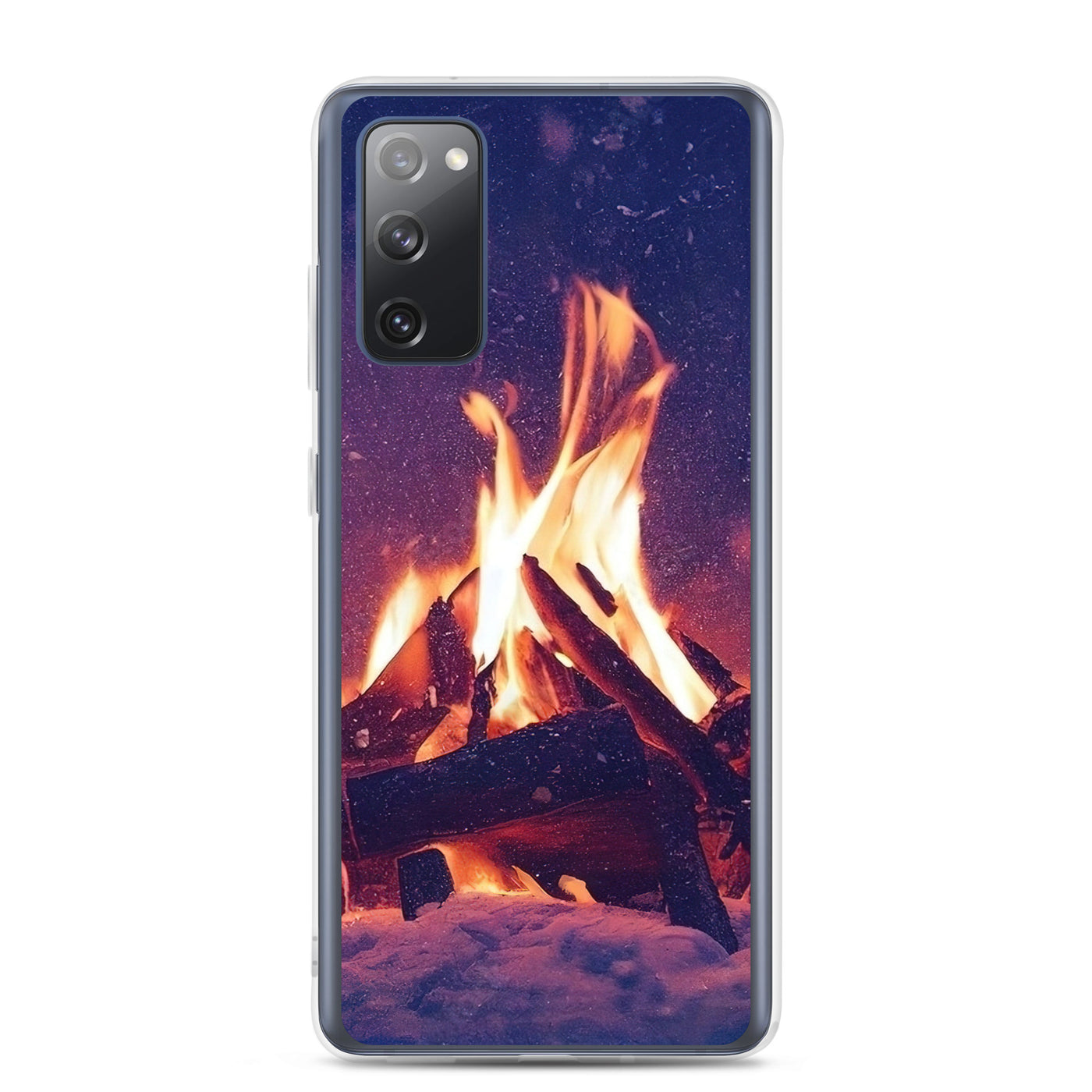 Lagerfeuer im Winter - Campingtrip Foto - Samsung Schutzhülle (durchsichtig) camping xxx