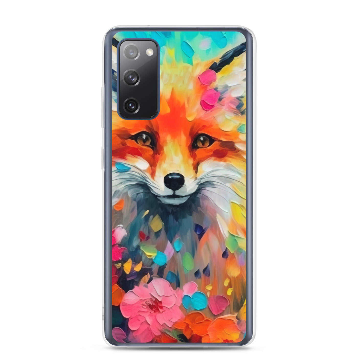 Schöner Fuchs im Blumenfeld - Farbige Malerei - Samsung Schutzhülle (durchsichtig) camping xxx