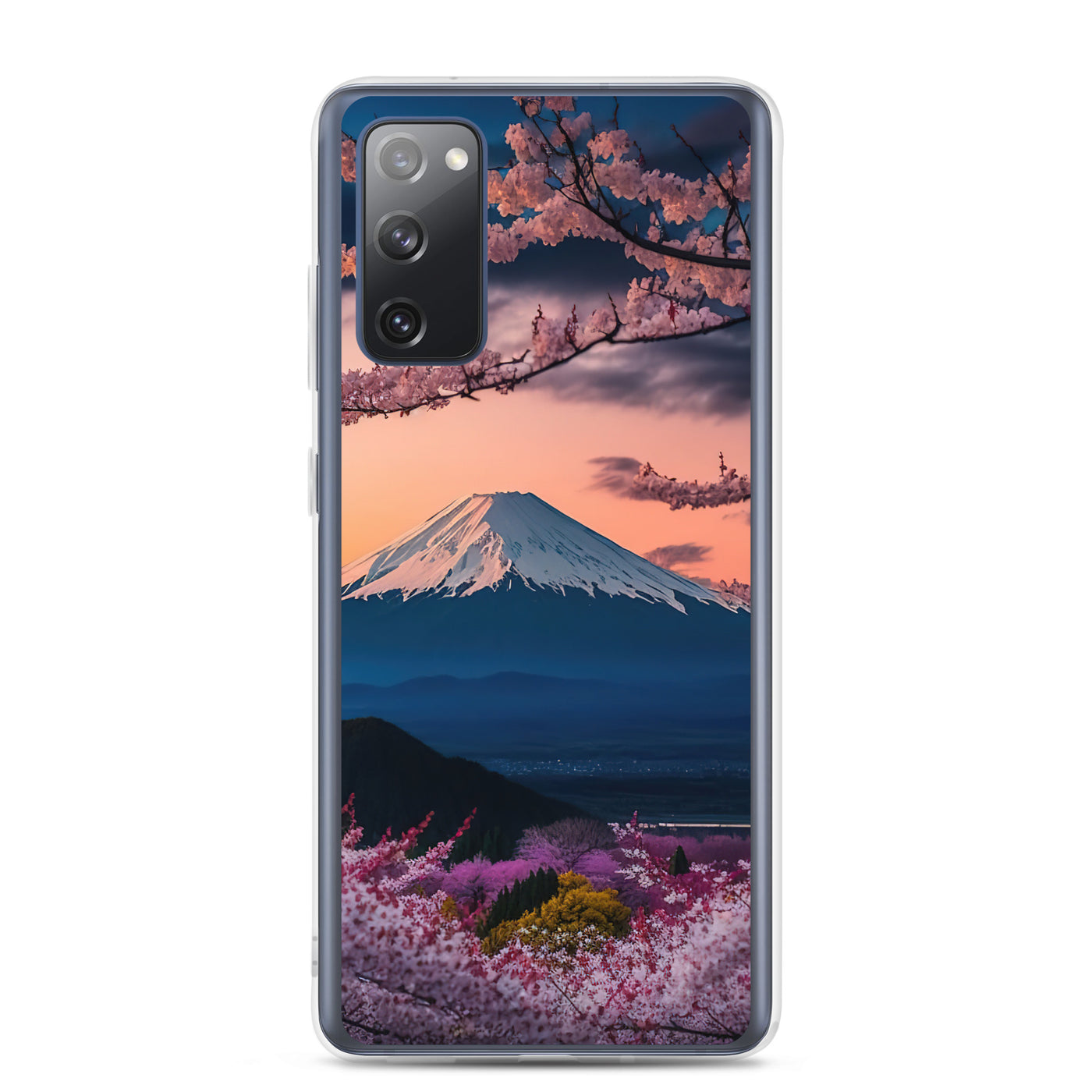 Berg - Pinke Bäume und Blumen - Samsung Schutzhülle (durchsichtig) berge xxx