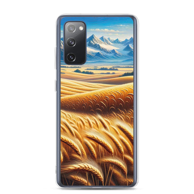 Ölgemälde eines weiten bayerischen Weizenfeldes, golden im Wind (TR) - Samsung Schutzhülle (durchsichtig) xxx yyy zzz