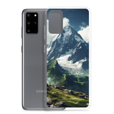 Gigantischer Berg - Landschaftsmalerei - Samsung Schutzhülle (durchsichtig) berge xxx