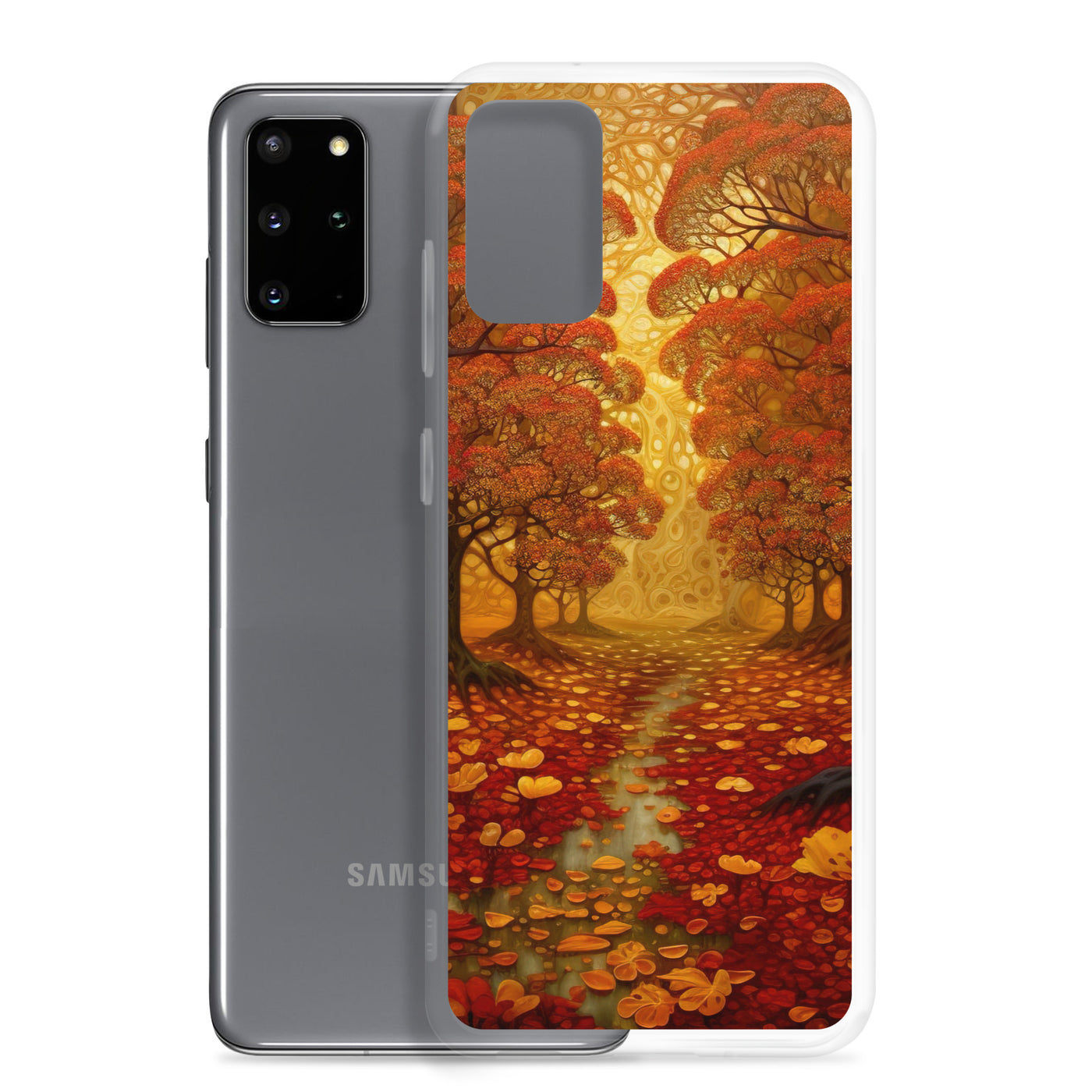 Wald im Herbst und kleiner Bach - Samsung Schutzhülle (durchsichtig) camping xxx