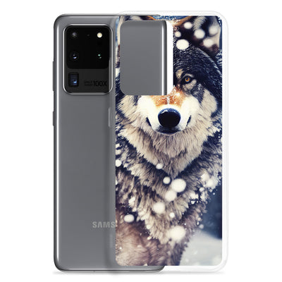 Wolf im Schnee - Episches Foto - Samsung Schutzhülle (durchsichtig) camping xxx