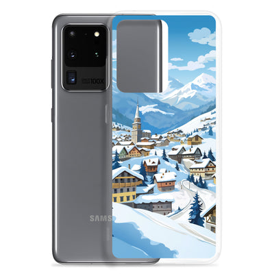 Kitzbühl - Berge und Schnee - Landschaftsmalerei - Samsung Schutzhülle (durchsichtig) ski xxx