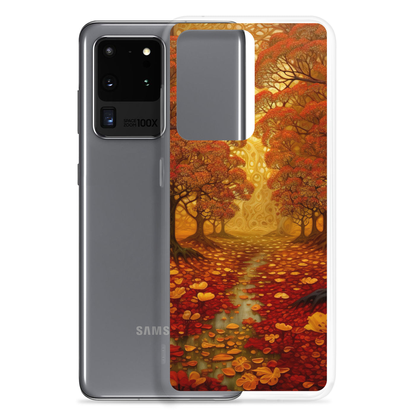 Wald im Herbst und kleiner Bach - Samsung Schutzhülle (durchsichtig) camping xxx